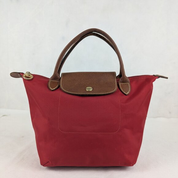 Used Longchamp Le Pliage Tote Bag Red – 100% Authentic, Classic Design! - Picture 1 of 16